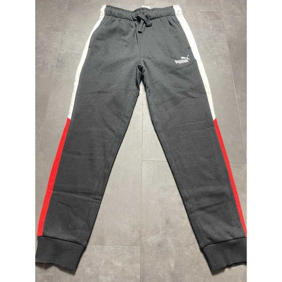 Boys Puma Black‎ Athletic Sweatpants  Size Medium (10-12) F-162 - Picture 1 of 7